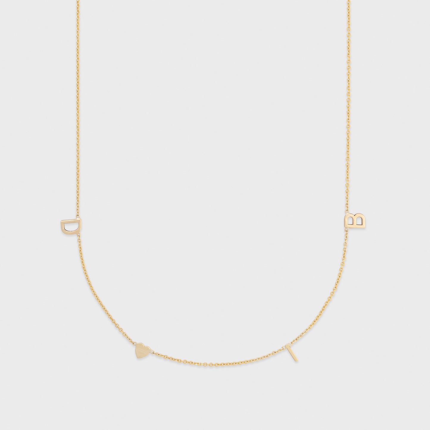 Custom Classic Initials Necklace in 14k Gold