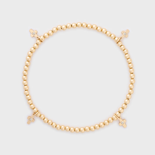 Dainty Cross Bracelet Design in 3mm Size