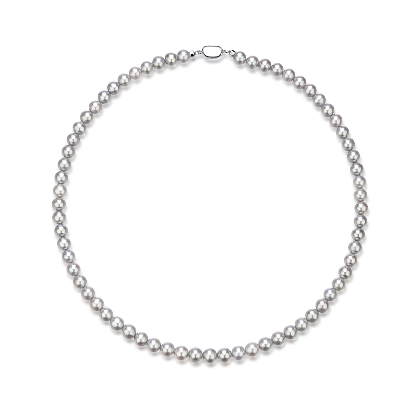 Grey Freshwater Pearl Strand Necklace 5-6mm