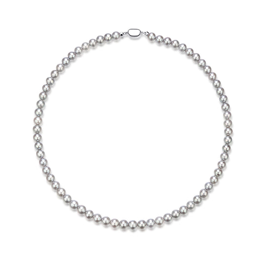 Grey Freshwater Pearl Strand Necklace 5-6mm