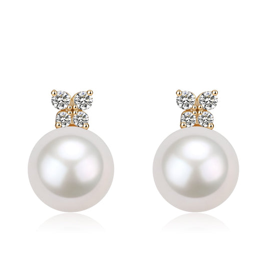 Freshwater Pearl Shiny Earrings in 10-11mm Size