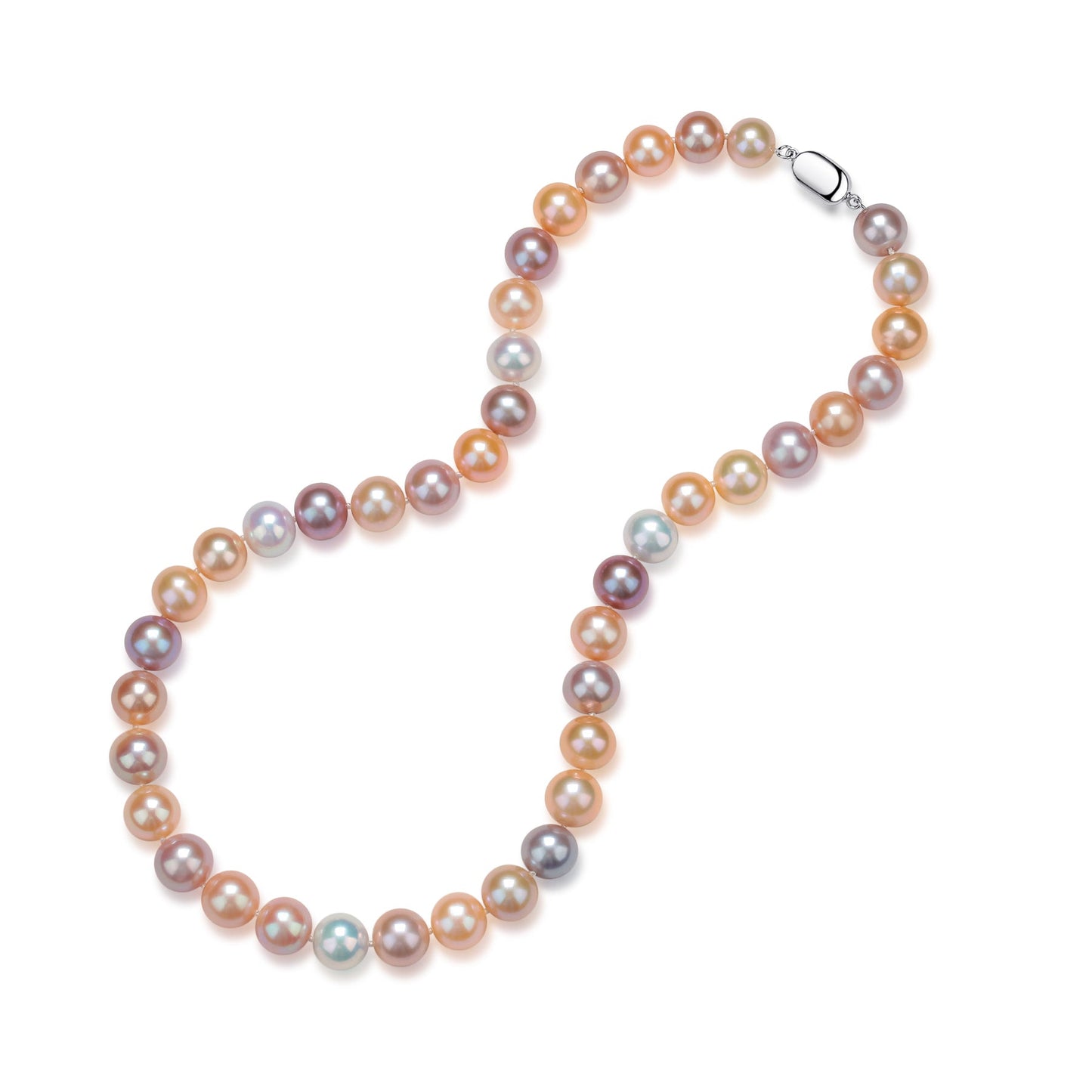 Multicolor Freshwater Pearl Strand Necklace 10-11mm