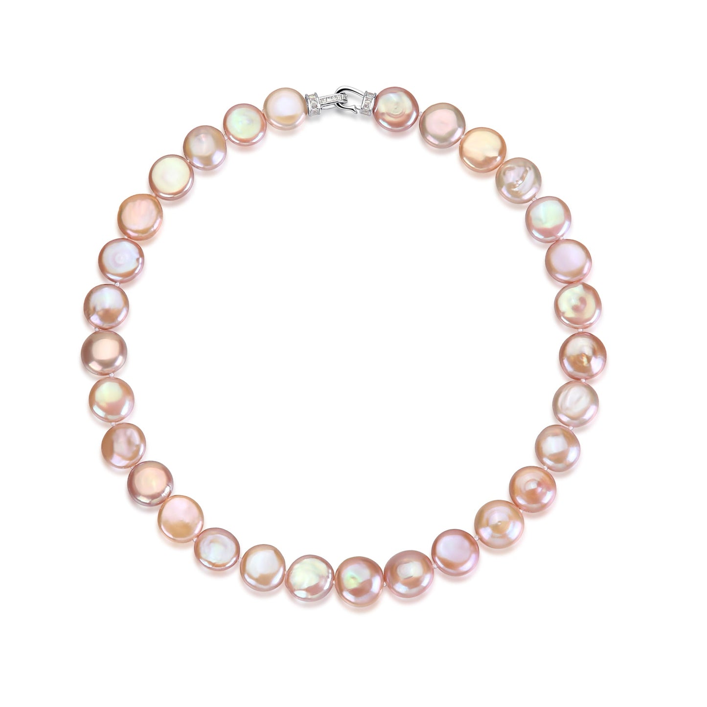 Pink Coin Baroque Pearl Necklace and Bracelet Set