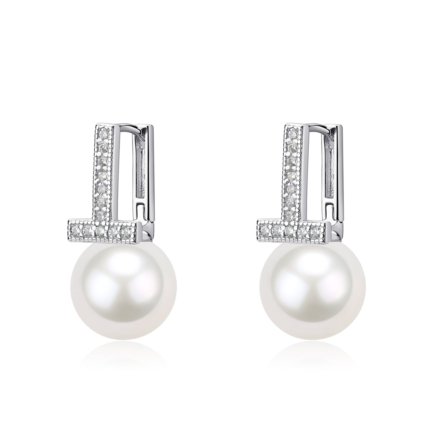 Zirconia Pearl and Saskia Style Earrings