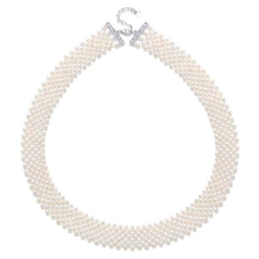 Multi-Layer Freshwater Pearl Necklace 3-4mm