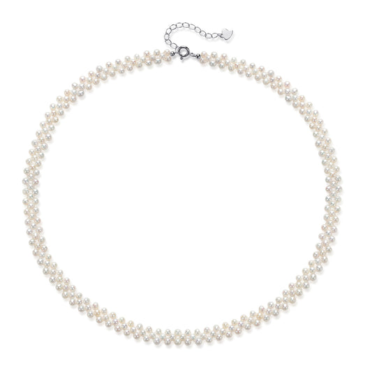 Mini Freshwater Pearl Layered Necklace Two to Three Millimeter