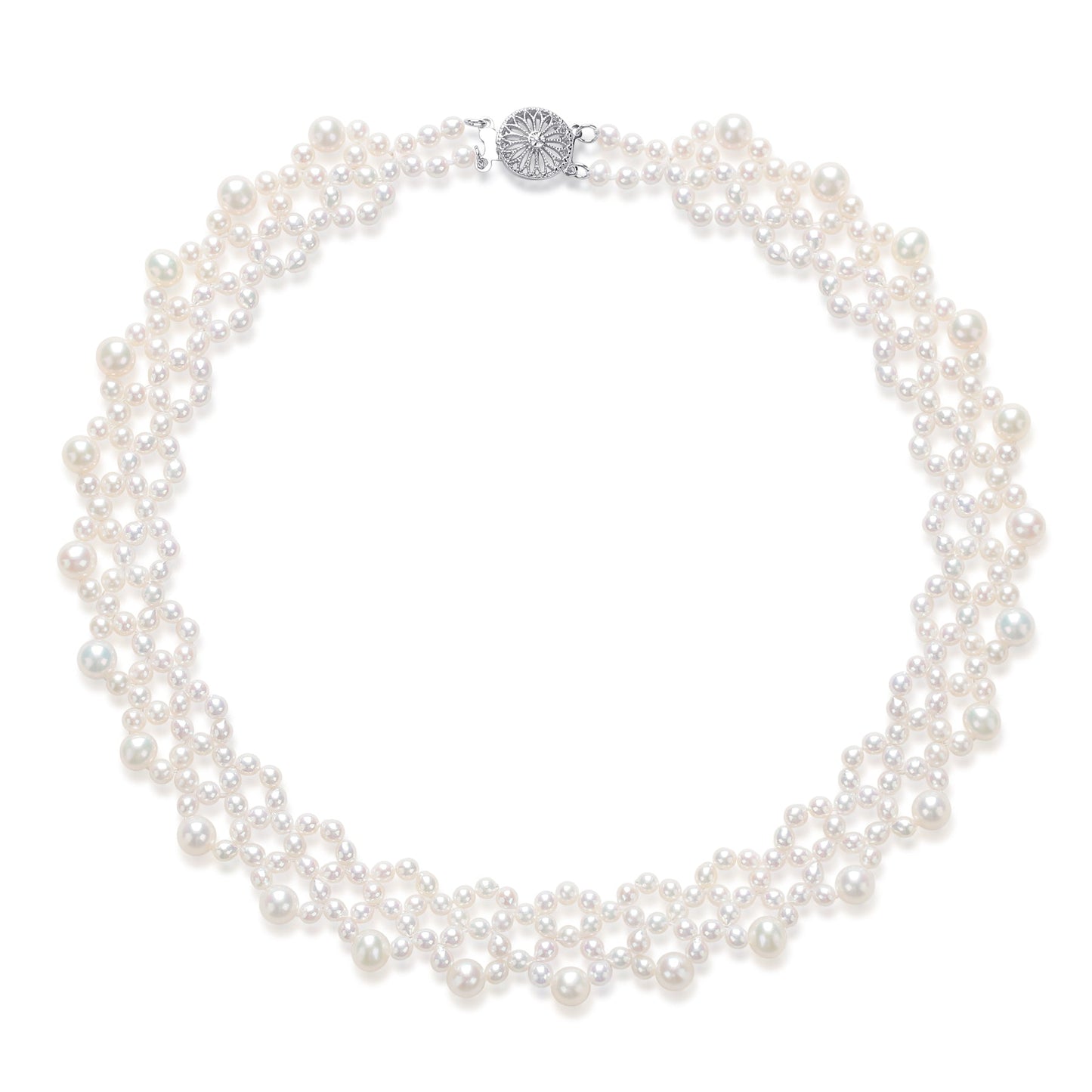 Woven Freshwater Pearl Handmade Necklace