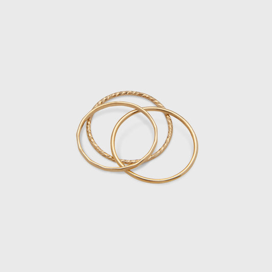 Dainty Stacking Ring Set in Silver