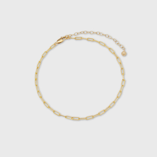 Simple Paperclip Design Anklet for Everyday Wear