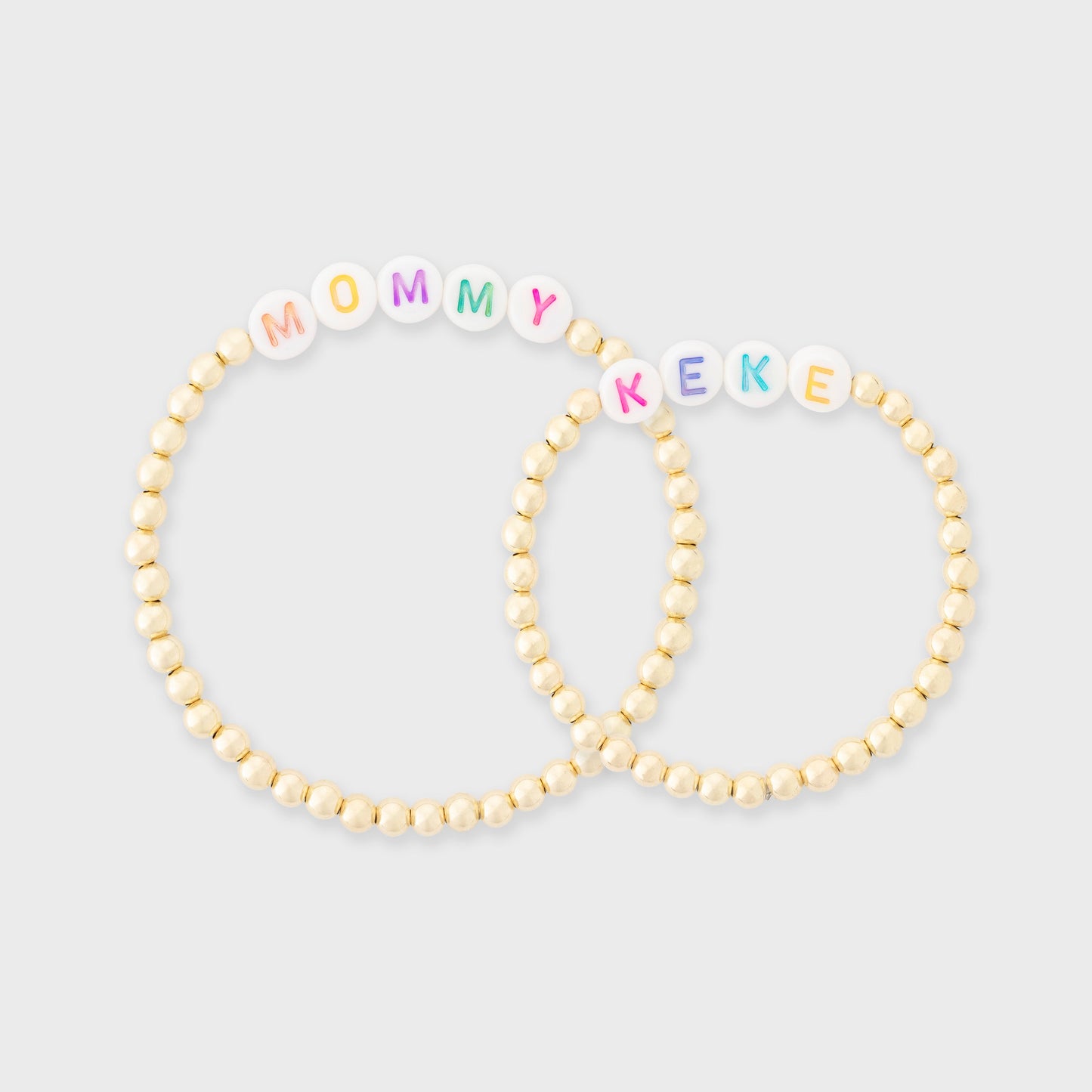 Custom Gold Juno Bracelets for Mom and Child