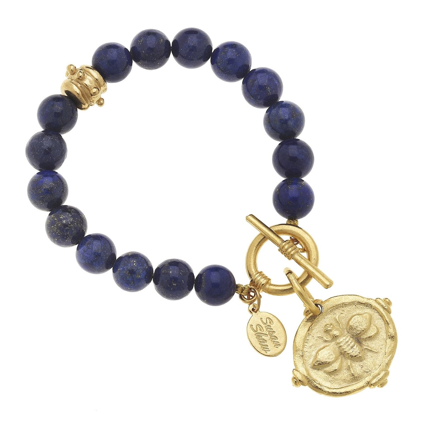 Gold Bee Intaglio Stone Bracelet Design