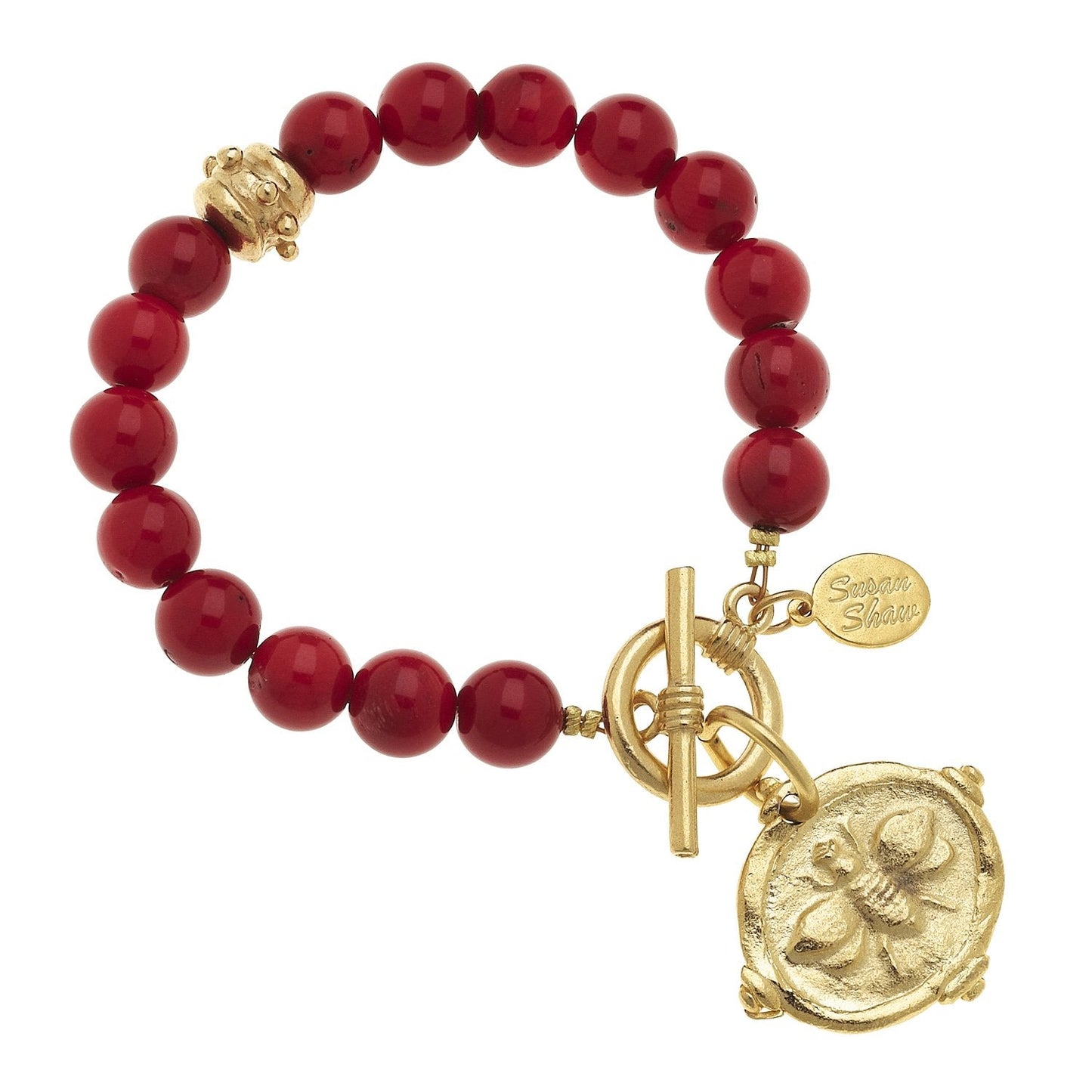 Intaglio Stone Bracelet in Gold Design