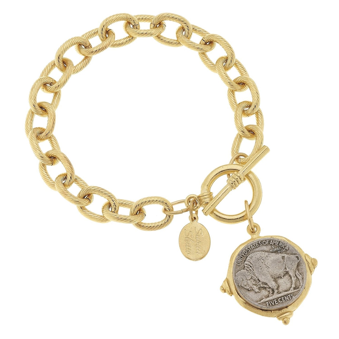 Vintage Buffalo Nickel Bracelet in Silver