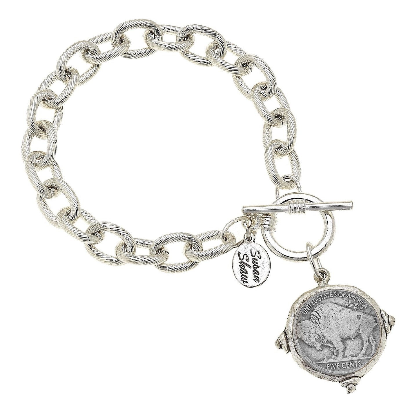 Vintage Buffalo Nickel Bracelet in Silver