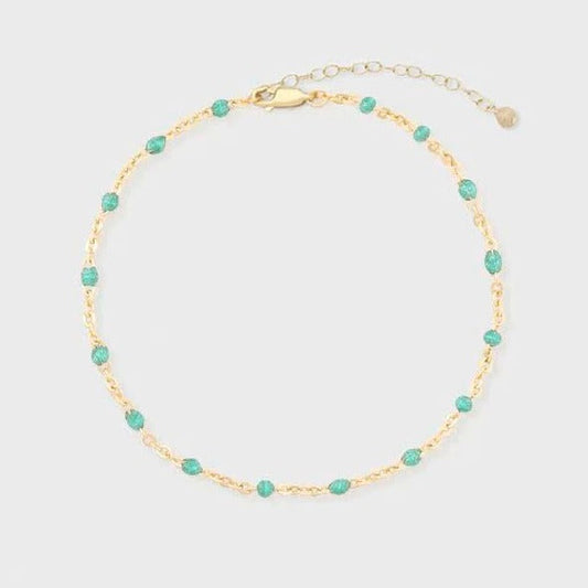 Turquoise Daisy Style Anklet for Women