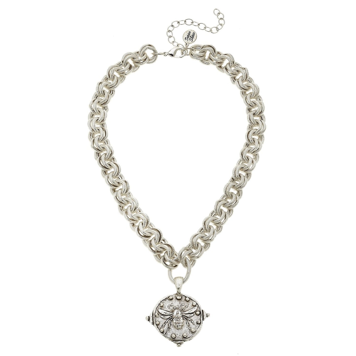 Dotted Silver Necklace for Elegant Style