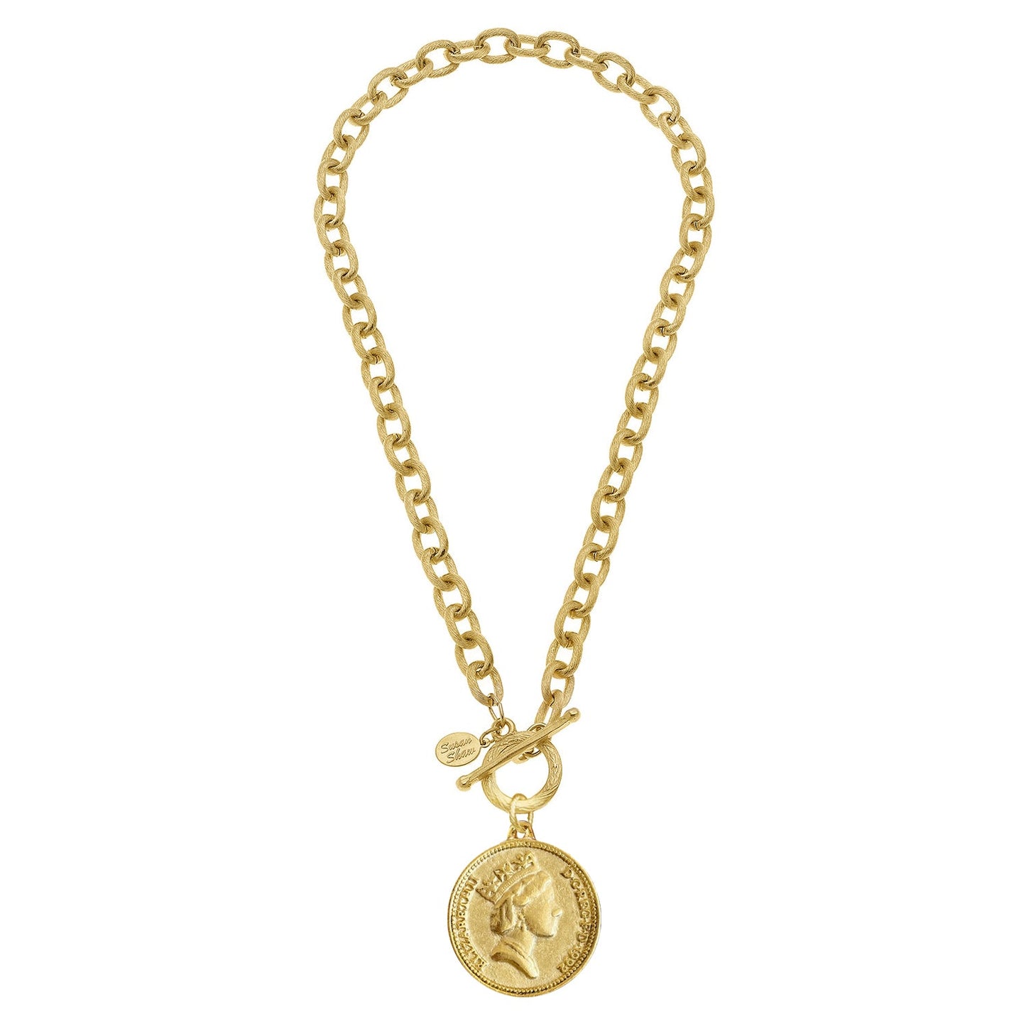 Coin Necklace Featuring Queen Elizabeth Design