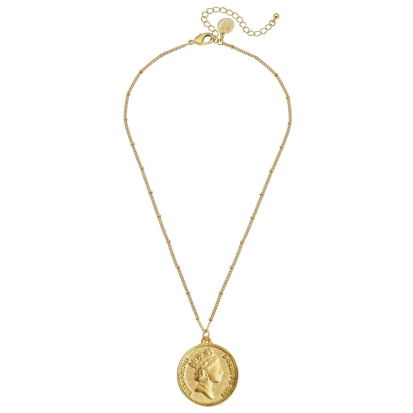 Dainty Necklace with Queen Elizabeth Coin Design