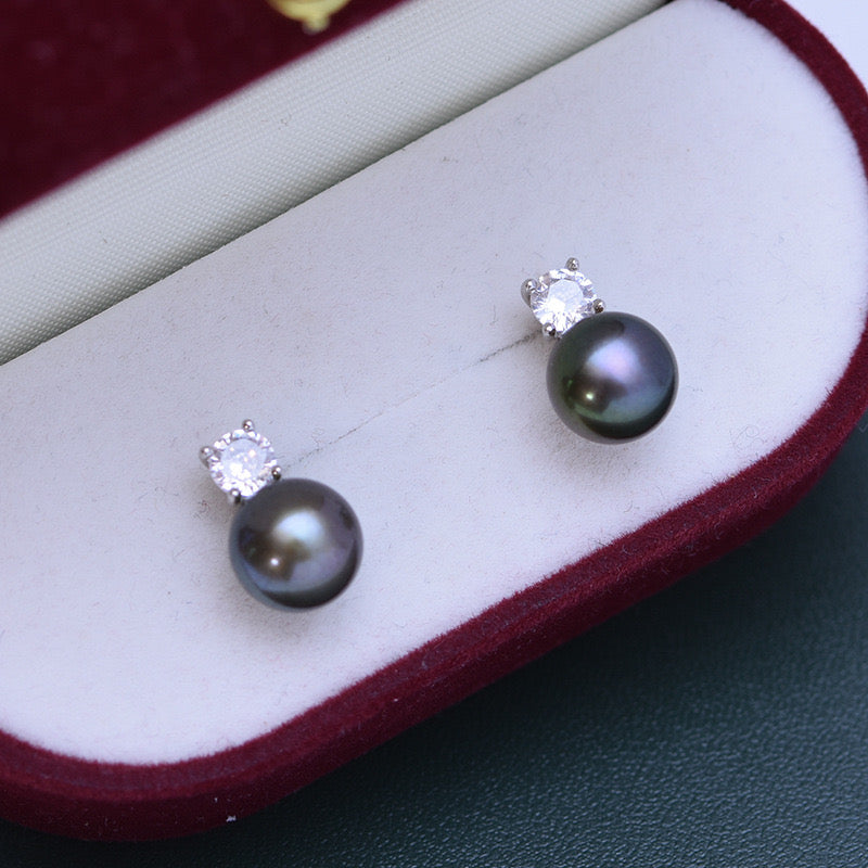 Freshwater Pearl Stud Earrings in Various Colors