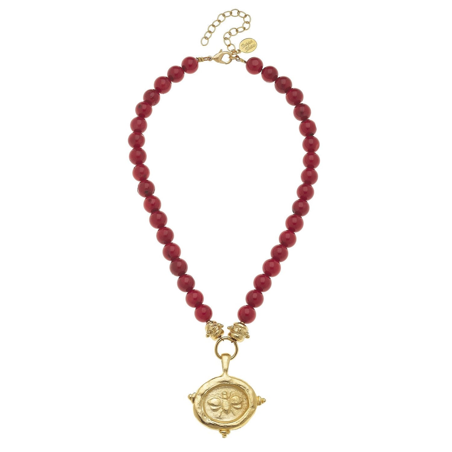 Intaglio Pendant Necklace with Stone Detail