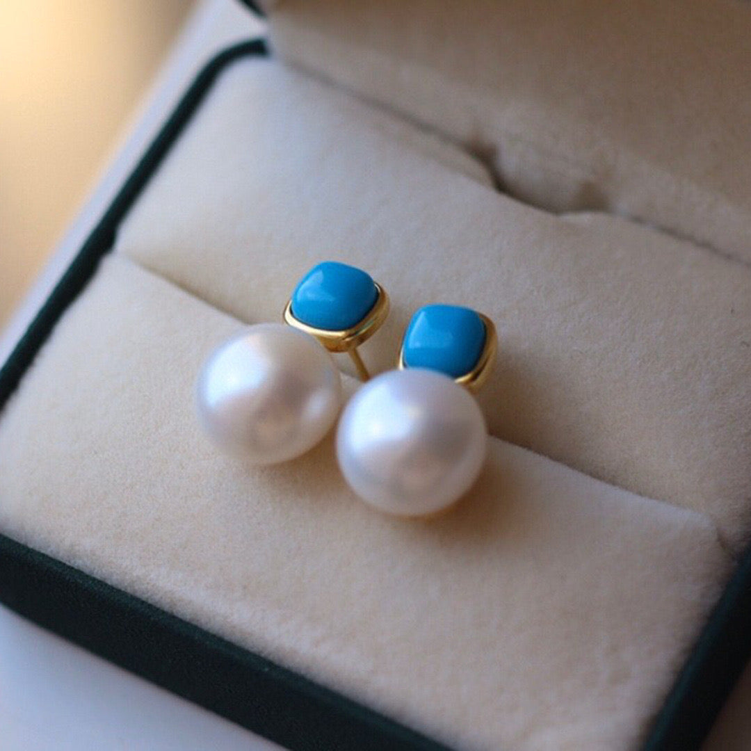 Turquoise and Pearl Stud Earrings for Every Occasion