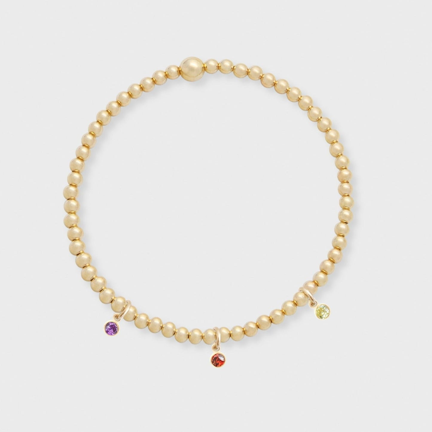 Multi-Birthstone Juno Bracelet in 3mm Size