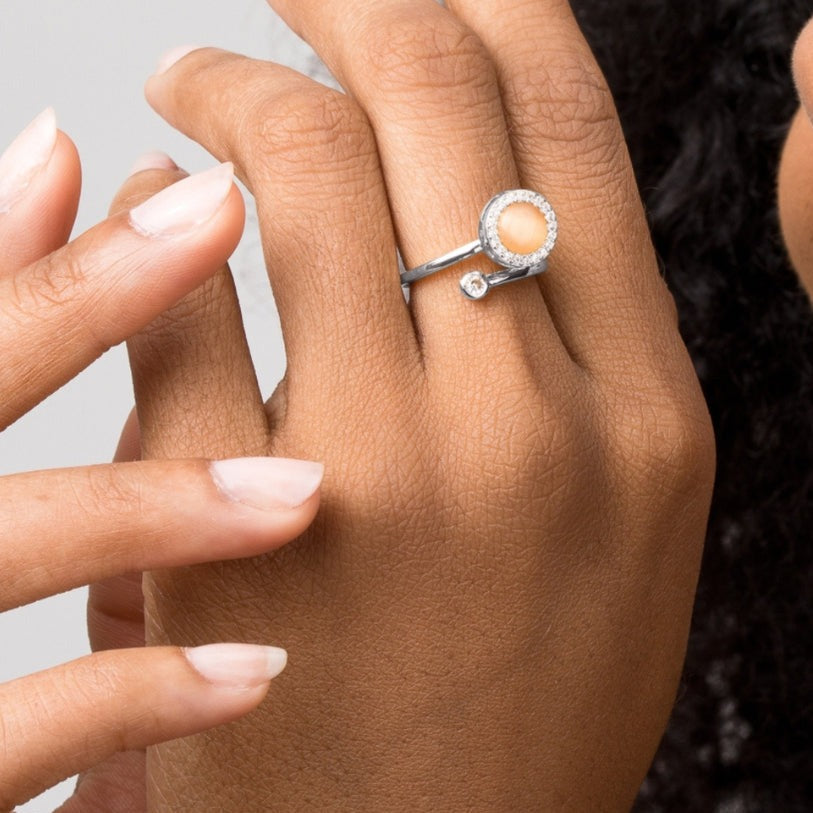 Moonstone Ring for Meditation and Relaxation