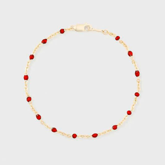 Red Daisy Floral Bracelet for Women