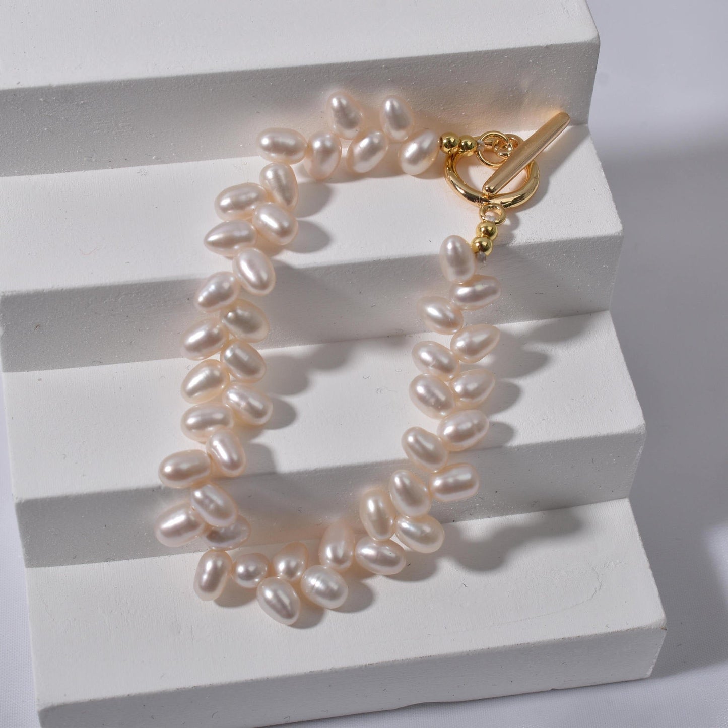 Freshwater Pearl Leaf Style Bracelet