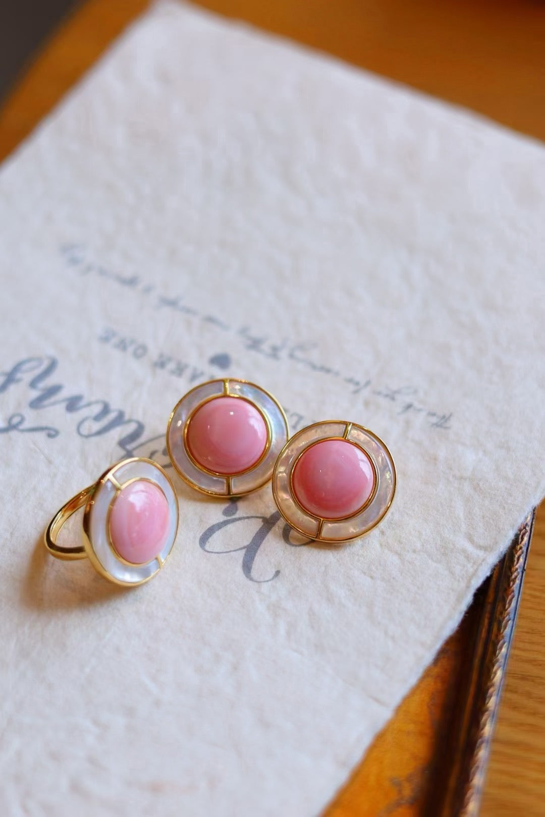 Pink Conch Shell and Pearl Earrings