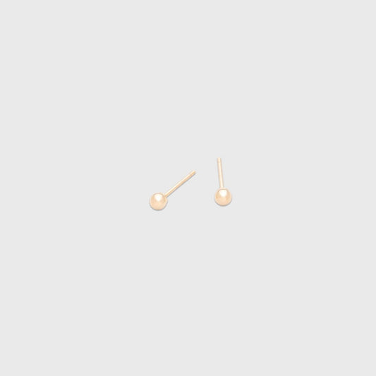 Gold Ball Stud Earrings in 14k Material