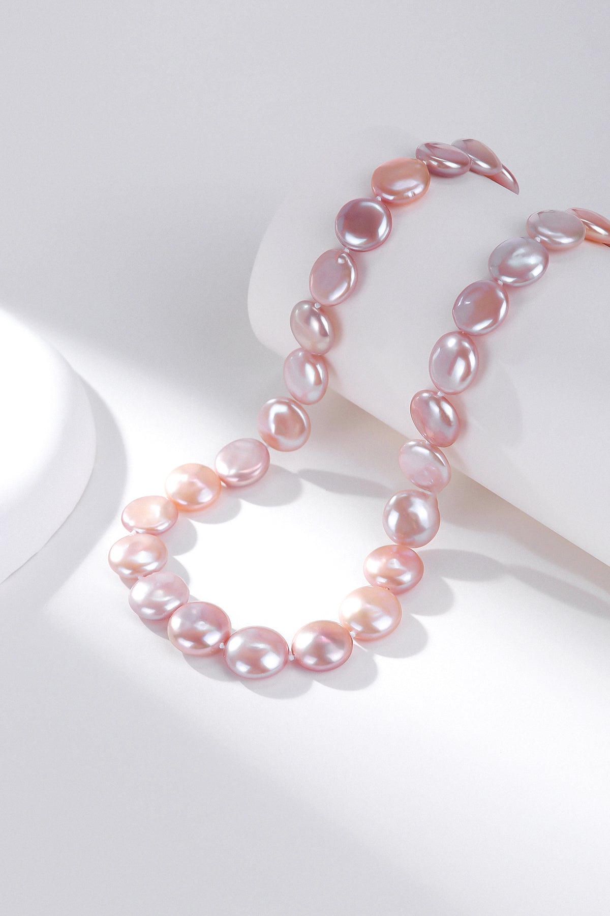 Pink Coin Baroque Pearl Bracelet and Necklace Set