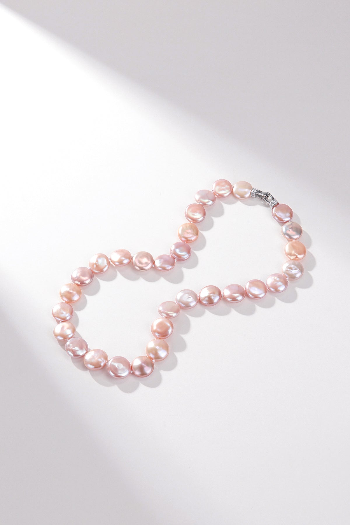 Pink Coin Baroque Pearl Necklace and Bracelet Set