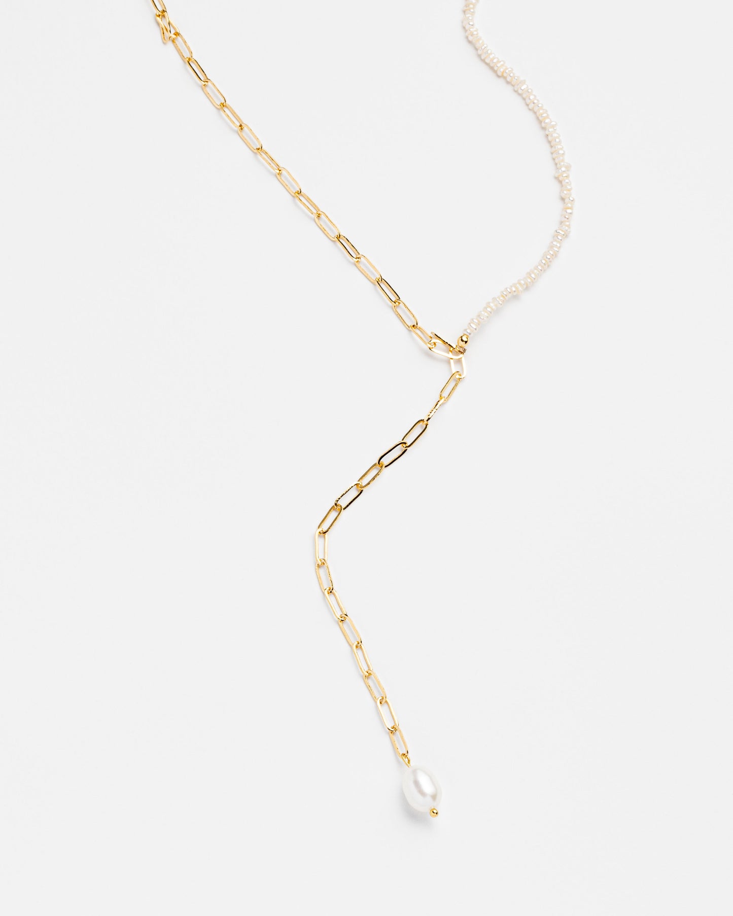 V Drop Half Pearl Necklace Design