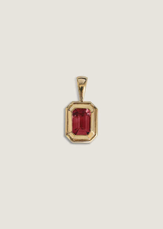 Emerald Cut Ruby Pendant Necklace 2