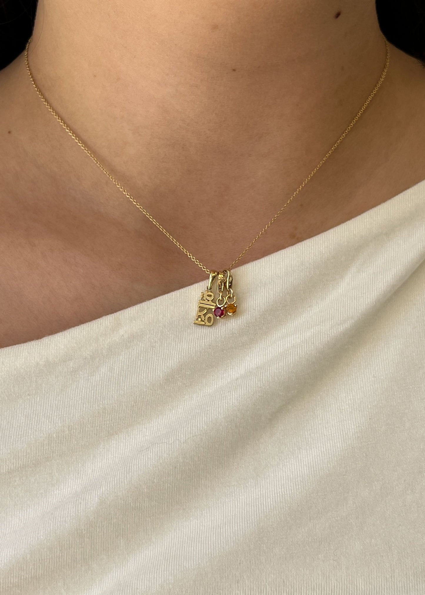 Citrine Birthstone Charm in Stylish Design