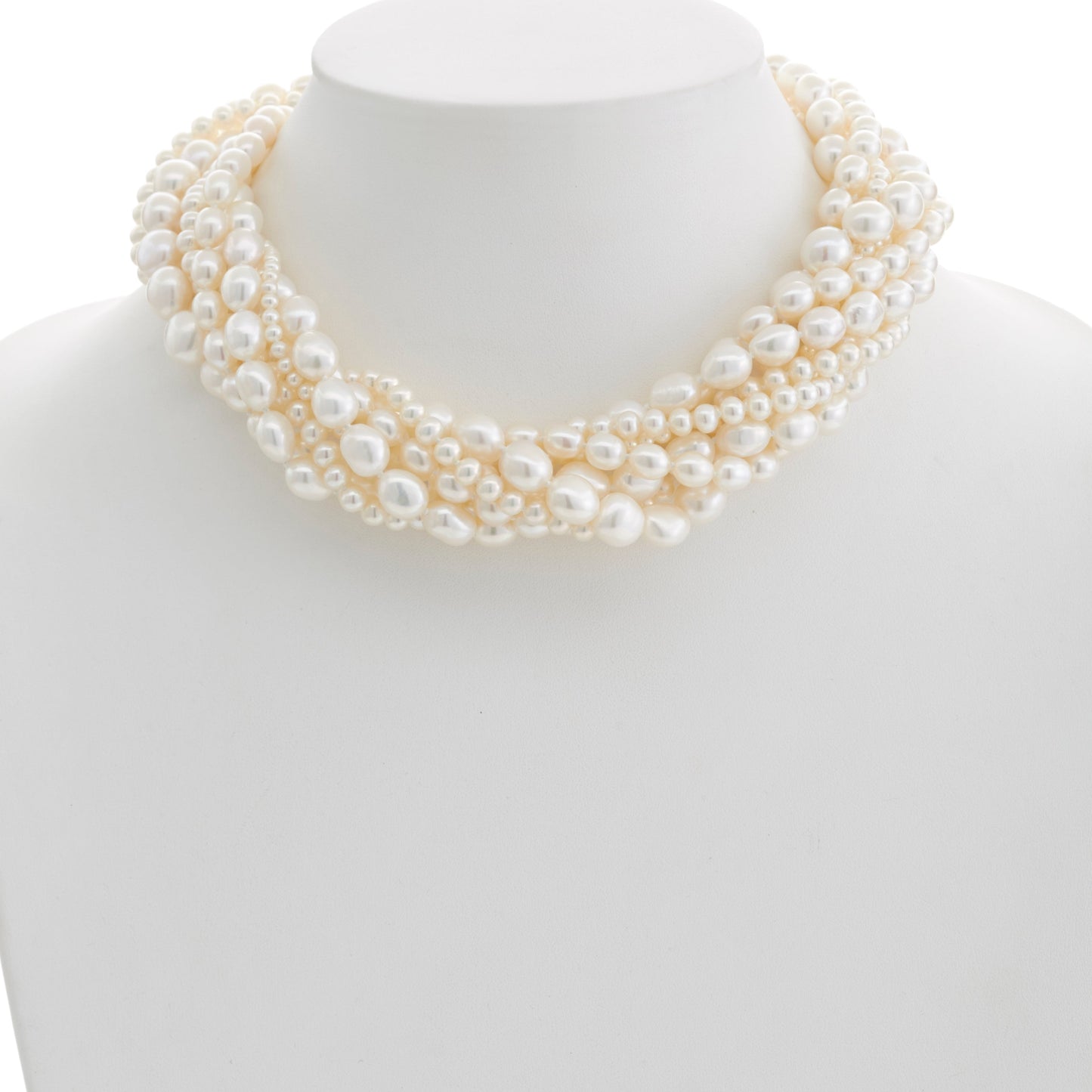 Elegant Eight-Strand Baroque Pearl Necklace