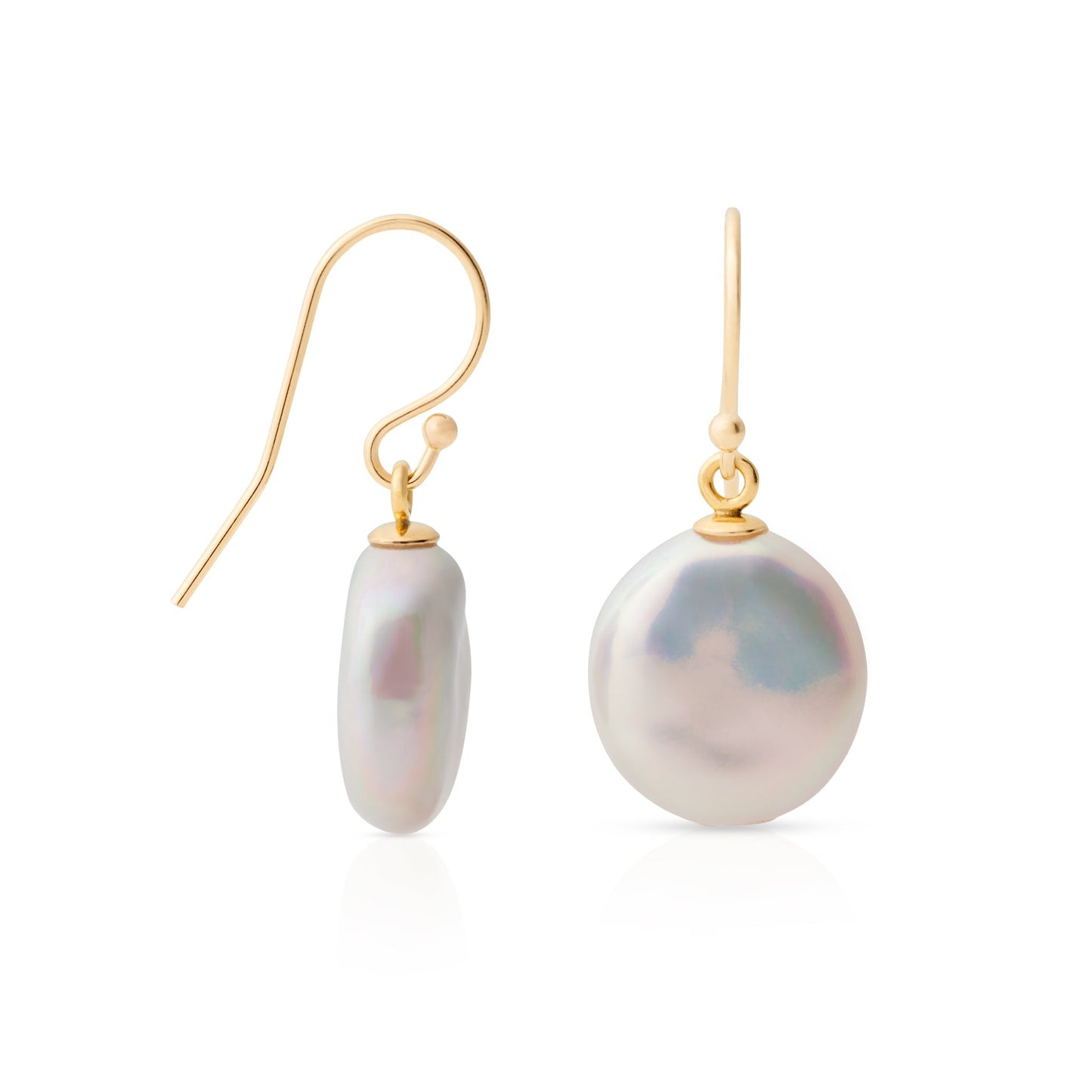 Baroque Pearl Drop Earrings in 9mm Size