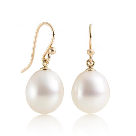 Elegant White Pearl Drop Earrings 3