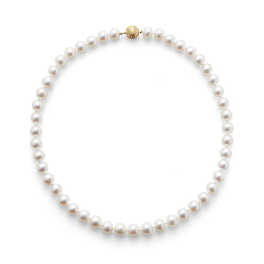 Elegant White Pearl and Gold Necklace Design