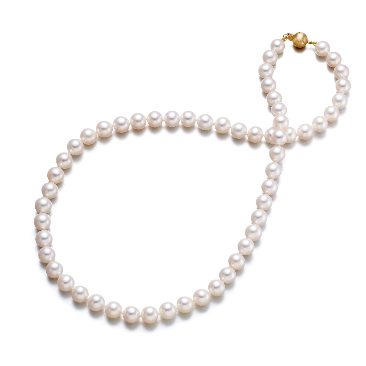 Elegant White Pearl and Gold Necklace Design