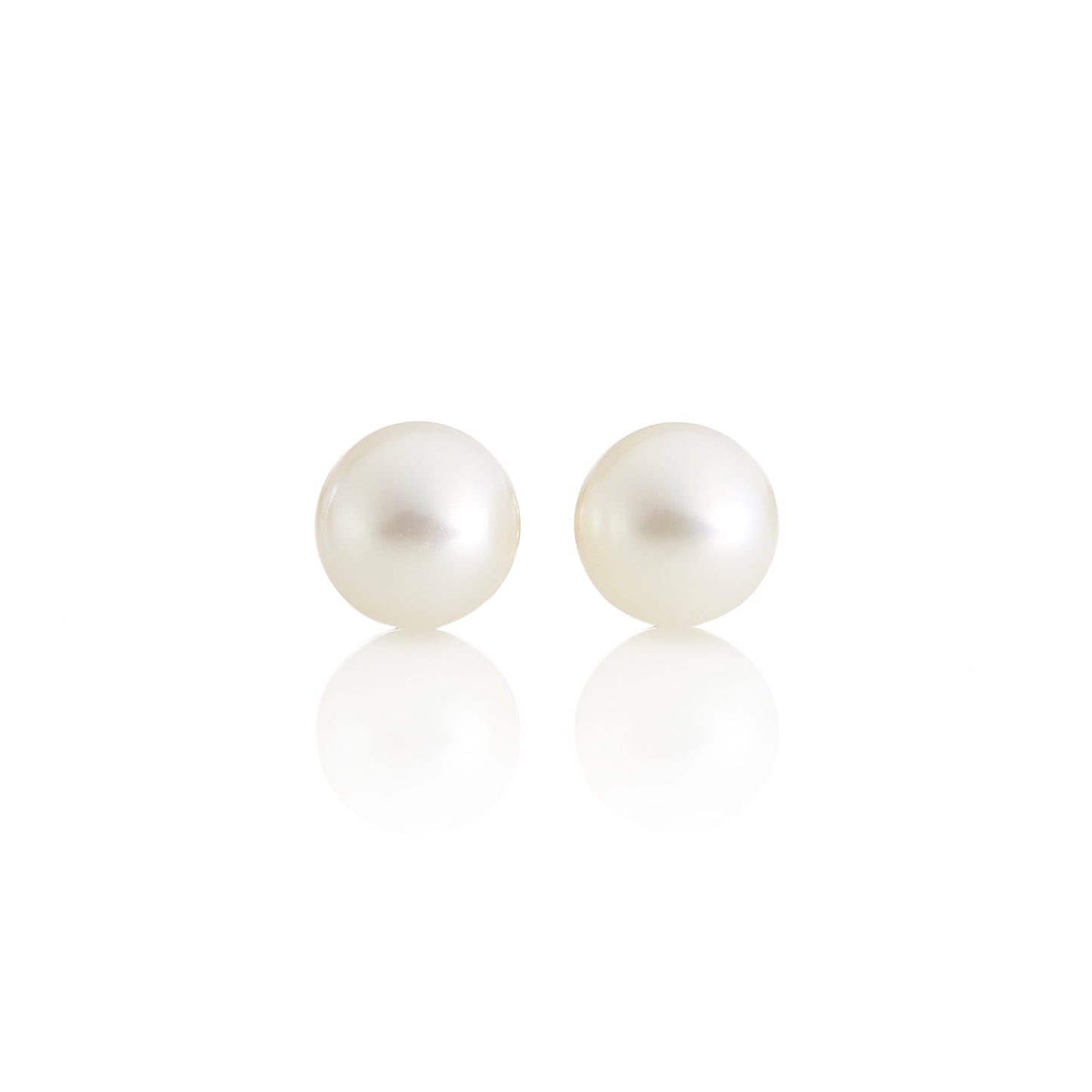 Elegant 5mm White Pearl Stud Earrings