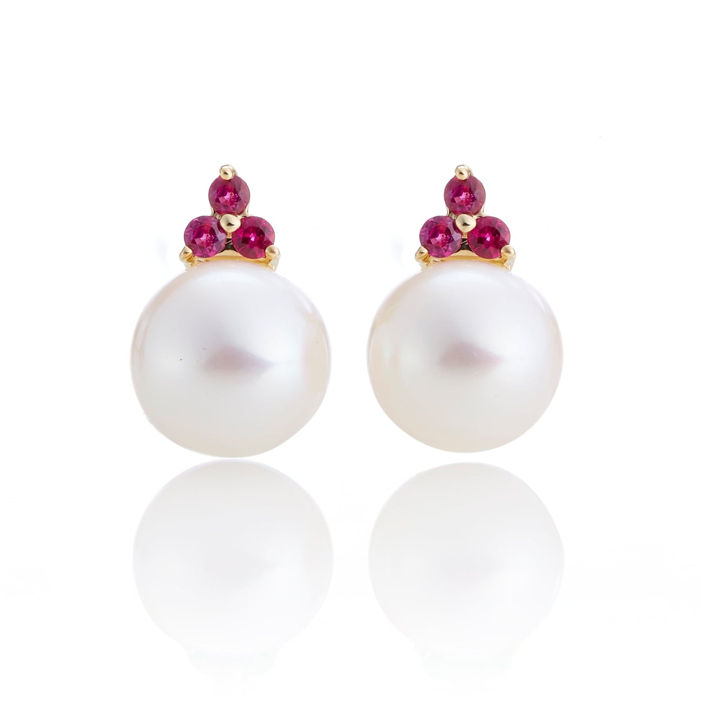 Pearl and Ruby Earrings in Elegant Design 2