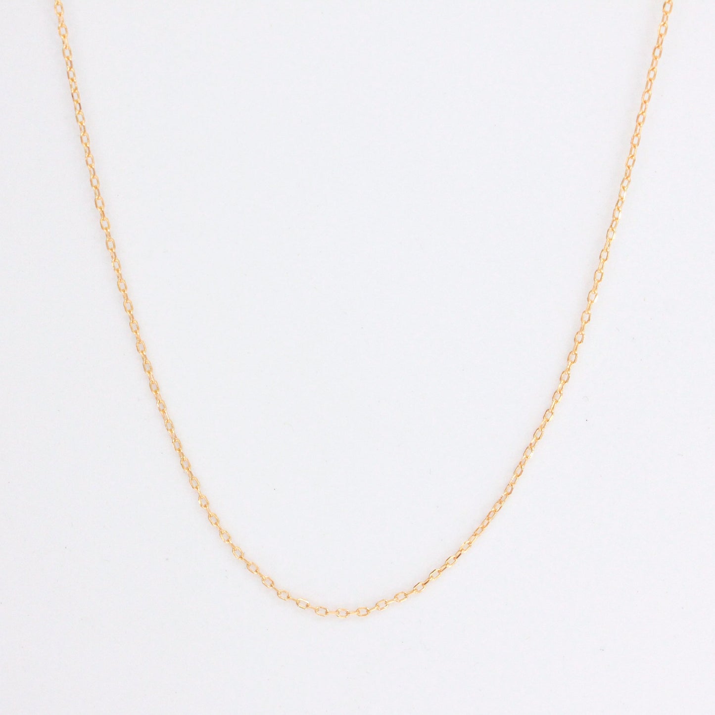 Adjustable Solid Gold Chain Necklace