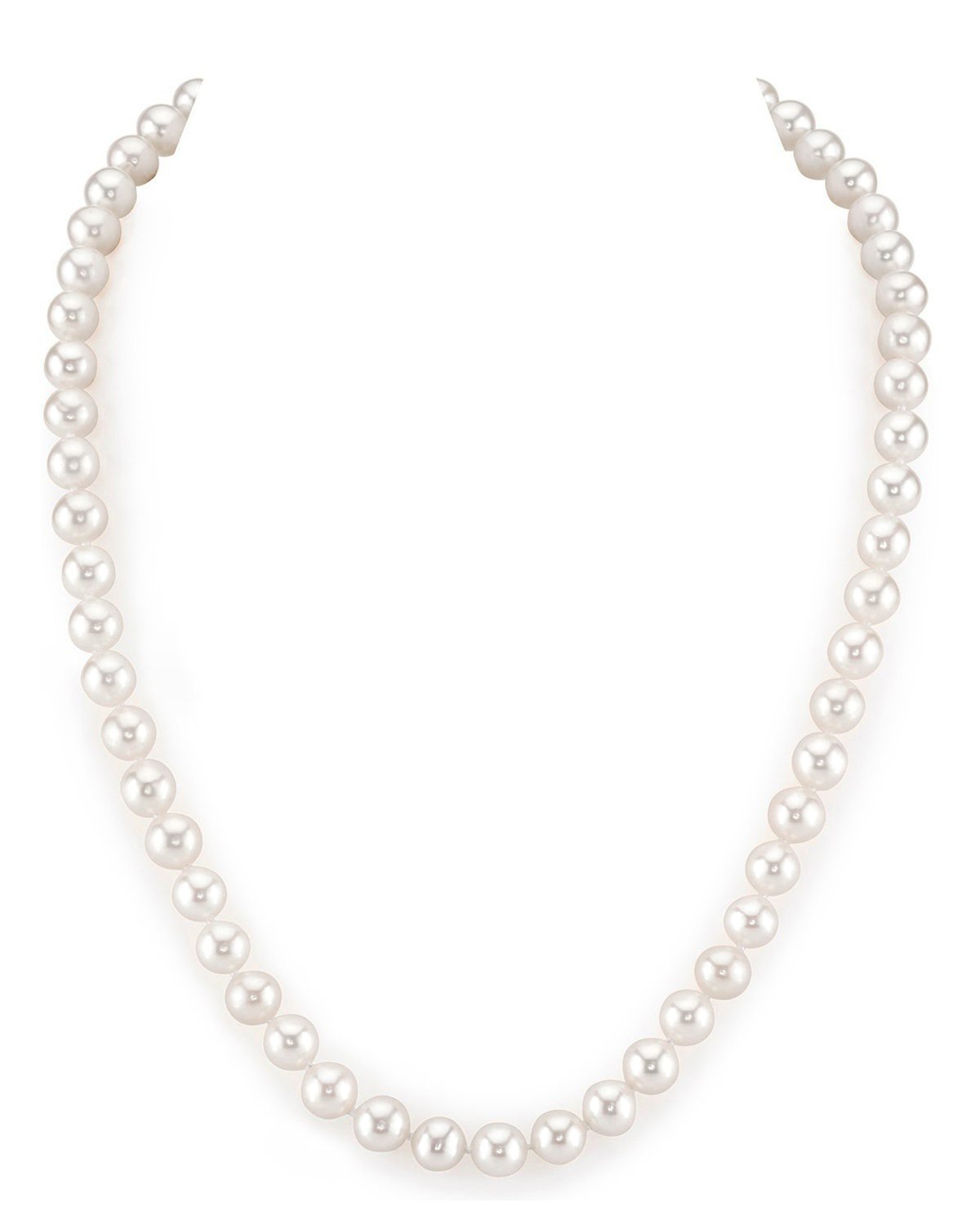 White Freshwater Pearl Necklace 6.5-7.0mm AAAA Quality