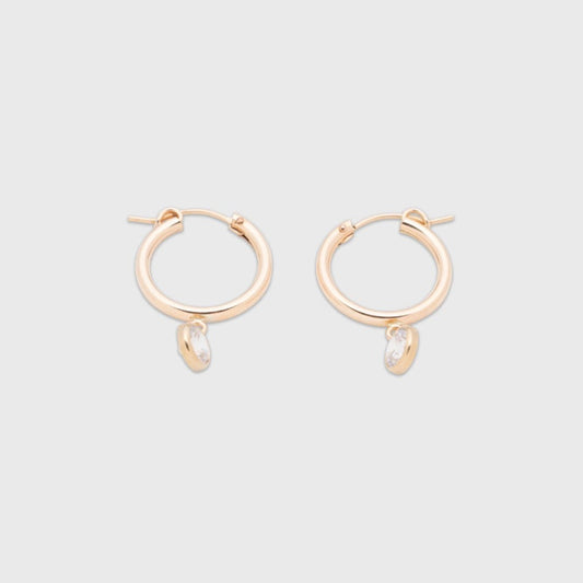 Gold Hoop Earrings 19mm Stylish Design