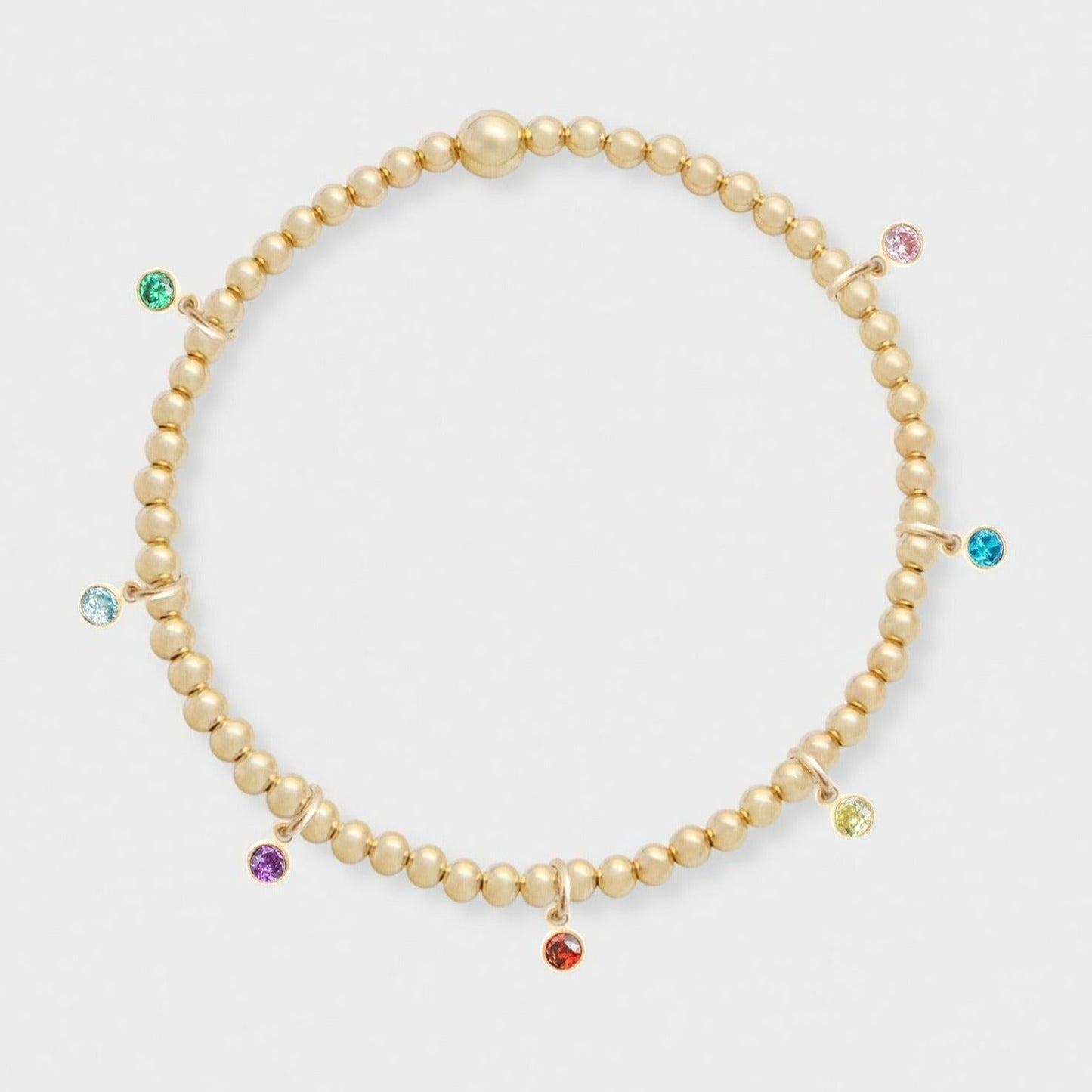 Multi-Birthstone Juno Bracelet in 3mm Size