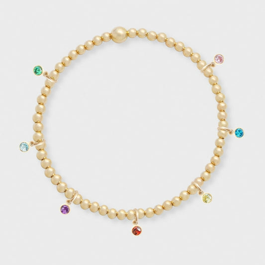 Multi-Birthstone Juno Bracelet in 3mm Size