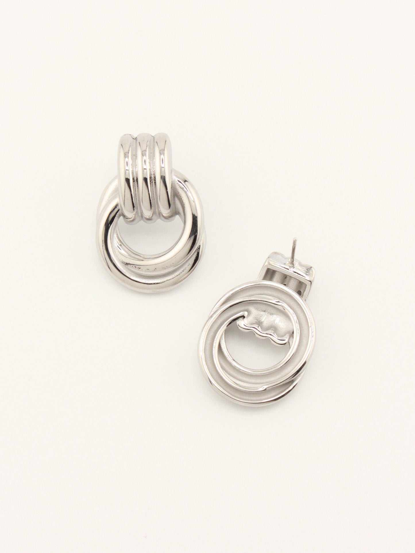 Silver Hanging Hoop Earrings for Stylish Look