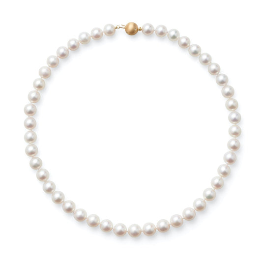 White Pearl Necklace 8.5mm Size Option